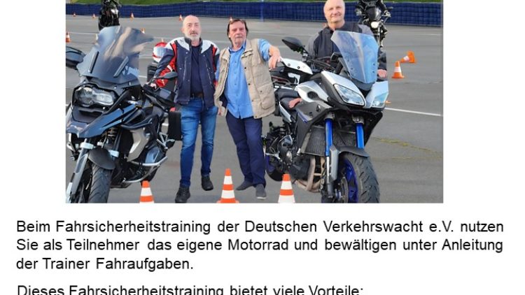 MOTORRAD-FAHRSICHERHEITSTRAINING am 28. März und 18. April